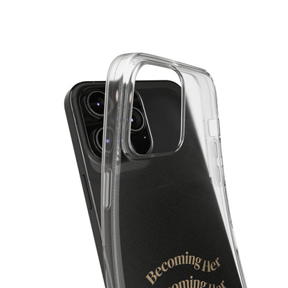 Becoming Her Transparent Soft Phone Case - Durable - Stylish - Minimal - Grace's Subliminals